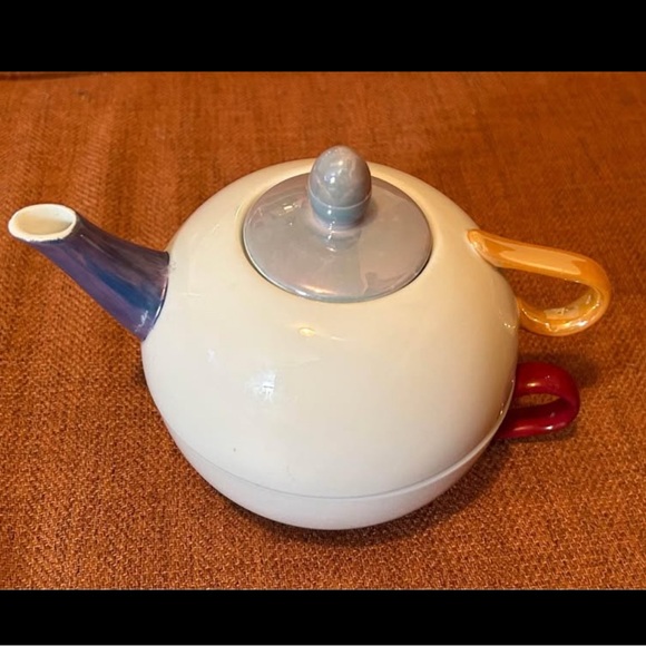 Colorful Pottery Barn Teapot for One - Picture 1 of 5